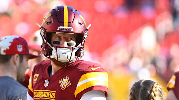 Washington Commanders quarterback Carson Wentz